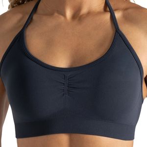 Soutien-gorge de sport pour femmes, sans couture, haute performance, imperméable, respirant, avec logo personnalisé sur le devant, fabrication OEM, vente en gros - Product Image 4