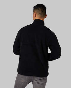 Veste d'hiver pour homme, noire, à capuche, coupe-vent, rembourrée, en polaire thermique, coupe régulière, décontractée, respirante, en polyester tricoté, couleur unie - Product Image 3