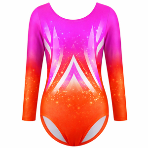 Maillot de Gimnasia Metálico Personalizado para Adultos, Manga Larga, Poliéster, Cierre con Lazos, Ropa de Ballet y Gimnasia para Niñas - Product Image 3