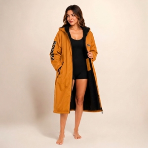 Chaqueta Deportiva Impermeable de Secado Rápido con Capucha, Forro Polar, Ropa Exterior para Cambiarse en la Playa - Product Image 1