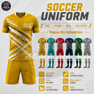 Nouveau produit tendance, prix de gros, vêtements de sport sublimés respirants pour équipes, tenue de match, nouveau style, uniforme de football à motif croisé - Product Image 6