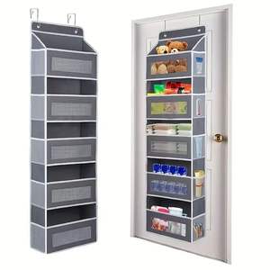 ที่จัดเก็บผ้าแบบแขวนติดประตูมีกระเป๋าขนาดใหญ่5ช่องสำหรับตู้เสื้อผ้ารองเท้าห้องนอนห้องน้ำที่เก็บของในบ้าน - Product Image 1