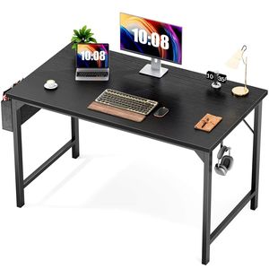 Moderno stile semplice 55 pollici in legno nero scrivania da ufficio con lo stoccaggio per l'uso del Computer - Product Image 3