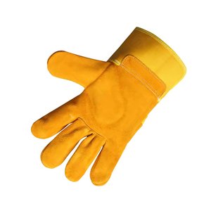TOP Quality Safety Leather Working <b>Gloves</b> Cow Leather Cotton for Garden Protective Hand Arm Protection <b>Gloves</b> - Product Image 6