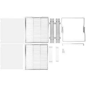 Scaffali scorrevoli a 2 livelli in acciaio resistente per armadietti da 17" (larghezza) x 21" (profondità) x 15" (altezza) con cassetti estraibili - Product Image 5