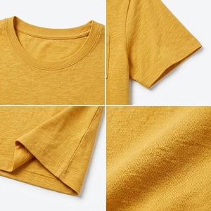 Camiseta Casual de Algodón 100% de 220g, Corte Regular con Hombros Caídos, Color Sólido - Product Image 2