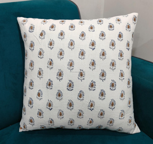 Pink Color Hand Block Printed Pillow <b>Cover</b> With Oversized Floral Prints For Vibrant And Modern Home Decor - Product Image 6