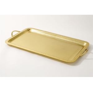 Bandeja Rectangular de Cobre Hecha a Mano con Acabado de Latón Martillado para Bodas, Hoteles, Restaurantes y Decoración del Hogar - Product Image 4