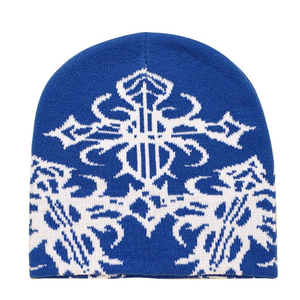 Bonnet tricoté personnalisé jaune avec croix, style gothique, streetwear, surdimensionné, hiver, unisexe, vente en gros - Product Image 6