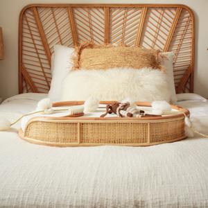 Cambiador de bebé portátil de ratán sostenible, mesas para cambiar pañales para accesorios de habitación infantil - Product Image 2