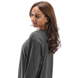 Active <b>Top</b> Long Sleeve <b>Women's</b> T-Shirt Dark Grey Color Breathable Quick Dry Lightweight Sports Gym Fitness Running Workout - Product Image 3