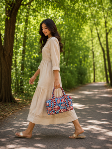 Bolsa de lona acolchada estampada con forro de poliéster, cierre de cremallera, bolsa de viaje deportiva de lona de algodón, bolsa de mano para gimnasio, bolsa de noche para mujer - Product Image 4