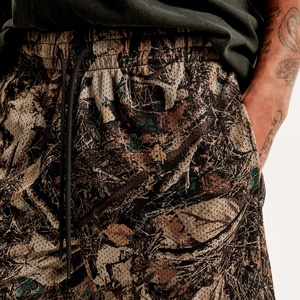 Mens Workout Athletic Cargo Shorts Front Logo Spandex/Polyester Canvas Fabric Quick Dry Mid Waist Drawstring Closure Formal - Product Image 4