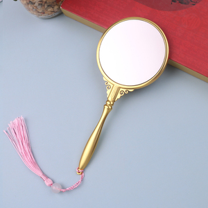 Miroir de Maquillage Portable Vintage Traditionnel Émaillé, Artisanat Métallique en Alliage de Zinc, LOGO Personnalisé, Conception Gratuite - Product Image 5