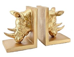 Sujetalibros decorativos con diseño de rinoceronte, resistentes, para estanterías y decoración de escritorio - Product Image 4