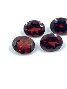 Pierre de grenat rouge naturelle taillée, pierre précieuse de haute qualité, belle forme ovale, 8x10MM, 11,55 carats, 4 pièces - Product Image 3