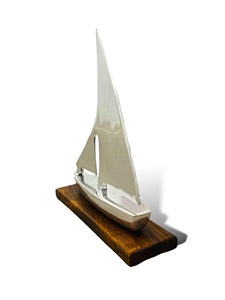 Panneau mural en aluminium de qualité supérieure avec base en bois, décoration murale nautique et maritime, art mural unique en bois pour la maison, le bureau ou la décoration côtière - Product Image 2