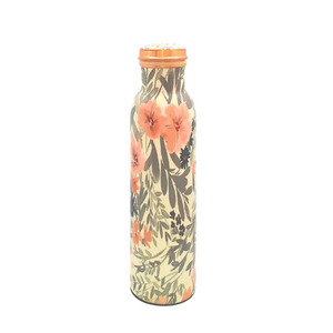 Food Grade Pure Copper Drinking <b>Bottle</b> Matte Finish Reusable <b>Bottle</b> for Home Office Gym - Product Image 2