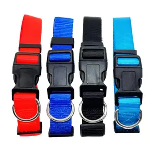 Bulk order MOQ 50 peças coleira do cão, nylon feito em Taiwan dog collar