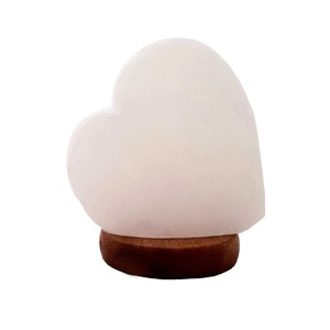 Wholesale Price Decorative Heart Himalayan Pink Salt Lamp Natural Rock <b>Crystal</b> Night Light - Product Image 1