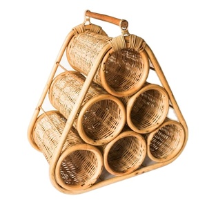 Meilleure vente Meilleure vente Nouveau design Articles de bar de haute qualité Porte-bouteille de cuisine en osier et rotin - Product Image 1