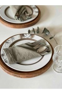 Plateau en bois multifonctionnel, élégant, gravé, de style européen et américain, réutilisable, écologique, pour la table, la décoration et les aliments - Product Image 5