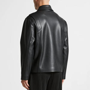 Nouvelle arrivée : veste en cuir pour homme, veste en cuir PU, veste en cuir de vachette de qualité supérieure, veste en cuir véritable pour homme. - Product Image 3