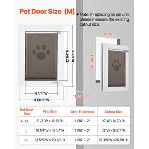 Puerta Resistente a la Intemperie para Perros Medianos, con Tres Solapas Magnéticas y Marco Metálico para Uso Interior y Exterior - Product Image 5