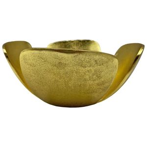 Bol à fruits en verre poli avec base en aluminium à motif noir laiton antique, style américain, écologique, cadeaux d'affaires durables - Product Image 4