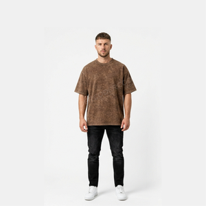 T-shirts personnalisables pour hommes, en polyester/coton, délavés à l'acide, colorés, épais, effet usé, décolorés par le soleil, respirants et à séchage rapide – Grande Vente - Product Image 5