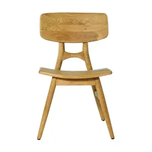 Chaise de salle à manger en teck massif de style scandinave, écologique, durable, avec un design naturel et élégant pour une utilisation moderne à la maison ou au restaurant - Product Image 5