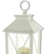 Venta al por Mayor de Faroles de Metal y Vidrio con Acabado Blanco, Farol de Estilo Moderno para Velas, para Navidad y Exteriores, Personalizado - Product Image 2