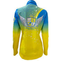 Personnalisable 100% Polyester Cheerleader Veste d'échauffement Sublimé Danse Uniforme Fermeture Éclair Adultes Performance Porter Type Ballet Filles