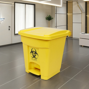 KC Green GR-813 36L <b>Plastic</b> Medical Foot Pedal Waste <b>Bin</b> Eco-Friendly Rectangular Pressing Type for Hospital Kitchen Hotel - Product Image 1