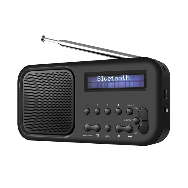 Mini Portable FM Radio with  LCD Digital Display Professional Retro Bluetooth DAB FM Radio