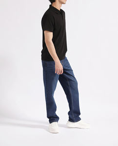 Polo de sport ajusté pour homme en coton 100% couleur unie, logo personnalisé, respirant, manches courtes, t-shirt décontracté – Vente en gros - Product Image 3