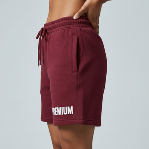 Shorts de sport en molleton de coton coupe décontractée pour femmes grandes tailles – Fournisseur de marques privées - Product Image 4