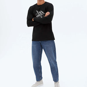 2025 T-shirt d'entraînement athlétique pour hommes 100% coton évacuant l'humidité vêtements de sport confortables - Product Image 1