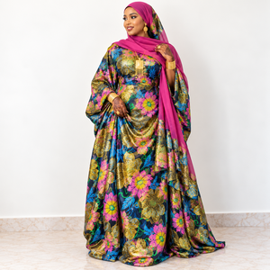 Ensemble élégant somalien Fransawi Dirac en tissu Royal Touch avec motif floral pour femmes et filles - Product Image 4