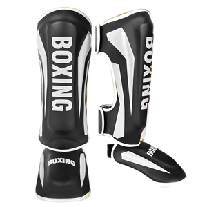 Protector de Espinilla y Empeine Personalizado para MMA, Boxeo y Muay Thai, Diseño Clásico, Protección Elástica de PU, Almohadillas de Compresión para Entrenamiento - Product Image 2