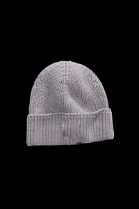 Gorro de punto gris con dobladillo ribeteado, gorro cálido de invierno, gorro informal unisex - Product Image 4