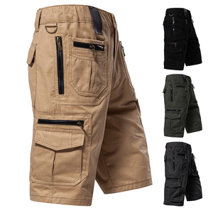 Shorts Cargo Homme Tendance Multi-Poches Nouveau Style Été Imperméable Taille Mi-Haute Élastique Coton Tissé HAWX RACE - Product Image 1