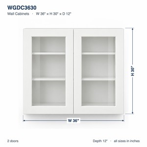 ตู้ติดผนังบานกระจกขนาด 36 x 30 นิ้ว สีขาวสไตล์เชคเกอร์ ประกอบเอง (RTA) ขายส่งจากโรงงานเวียดนามโดยตรง - Product Image 6