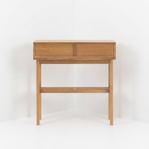 Hotel Console <b>Table</b> Natural Teak Wood <b>Rattan</b> Cane Storage Cabinet for Resort Villa Restaurant Hospitality Contract Furniture - Product Image 4