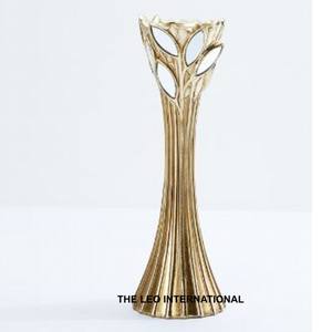 Bougeoir en métal géométrique classique moderne, pot à bougie unique en béton, décoration intérieure pour la maison pour Noël - Product Image 1