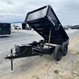 Remolque de volteo de doble eje de alta resistencia, capacidad de ocho toneladas, solución de volteo hidráulico para uso agrícola con tractor, construcción robusta, precio bajo - Product Image 1