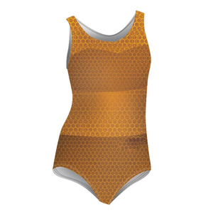 Justaucorps sans manches pour femme, motif hexagonal vert, en polyester, pour la danse, entraînement, tenue de scène adulte, taille élastique, Harry - Product Image 6