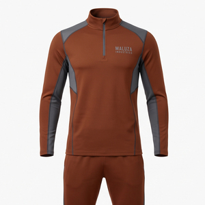 Ensemble de survêtements unisexe légers imprimés 2-en-1 en polaire thermique haute performance pour l'été, coupe-vent, pour la course et l'entraînement en salle de sport - Product Image 1