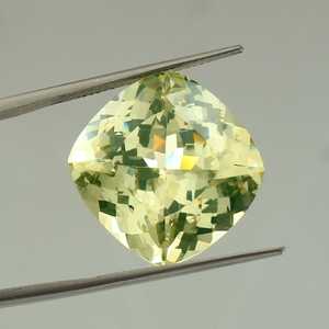 Pierre précieuse naturelle Chrysoberyl vert taille coussin certifiée IGI, pierre lâche légère pour la fabrication de bijoux et de bagues - Product Image 3
