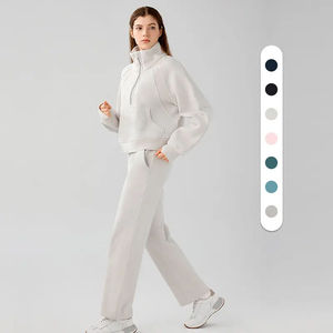 Conjunto Deportivo de Invierno para Mujer OEM 2026, 2 Piezas, Sudadera con Capucha y Pantalones Deportivos de Felpa, Ropa Casual para Actividades al Aire Libre - Product Image 3